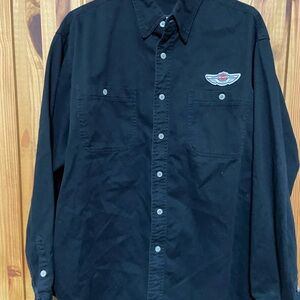 Harley-Davidson Black Casual Button-Down Shirt